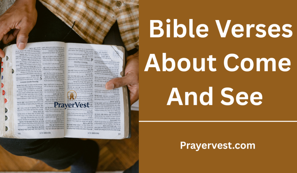 Bible Verses About Come And See
