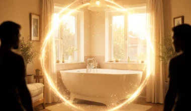 Home protected by divine light, symbolizing 35 Powerful Prayers To Protect Your Home From Evil.