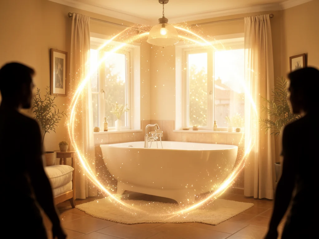 Home protected by divine light, symbolizing 35 Powerful Prayers To Protect Your Home From Evil.