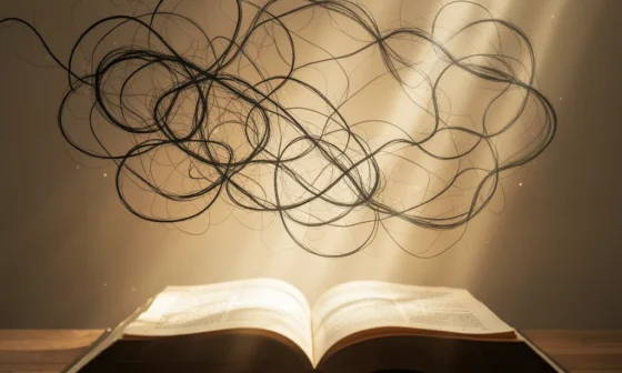 35 Powerful Prayers For Overthinking: Visualizing clarity and peace overcoming chaotic thoughts.