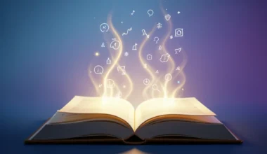 35 Powerful Prayers For Understanding: Open book radiating light and wisdom.