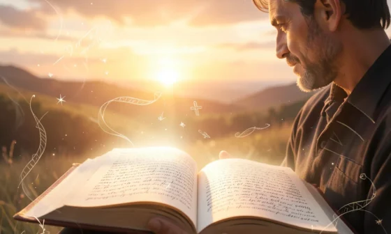 35 Powerful Birthday Prayers For Husband: A man bathed in warm light, contemplating blessings.