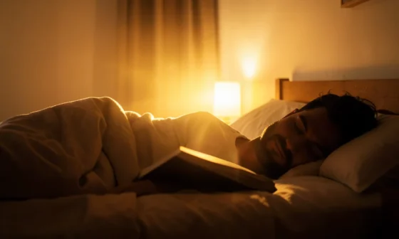 Good morning prayer for husband, sunrise over bedroom, peaceful husband sleeping.