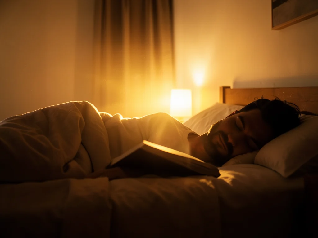 Good morning prayer for husband, sunrise over bedroom, peaceful husband sleeping.