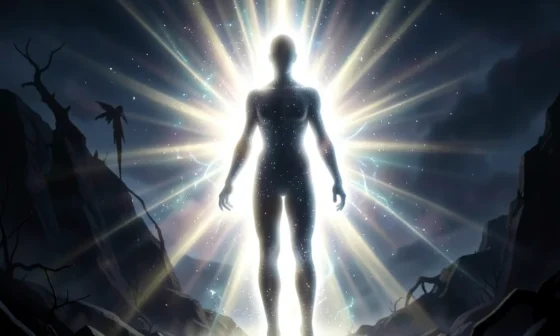 Divine protection aura surrounding a person, symbolizing 35 Powerful Prayers For Divine Protection.