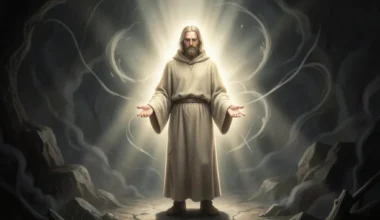 Saint Benedict offering spiritual protection, a symbol of faith and strength.