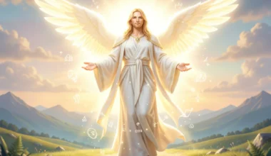 Archangel Raphael's divine protection, a symbol of safety and peace.