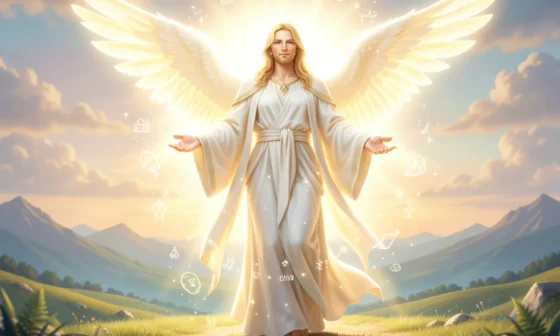 Archangel Raphael's divine protection, a symbol of safety and peace.
