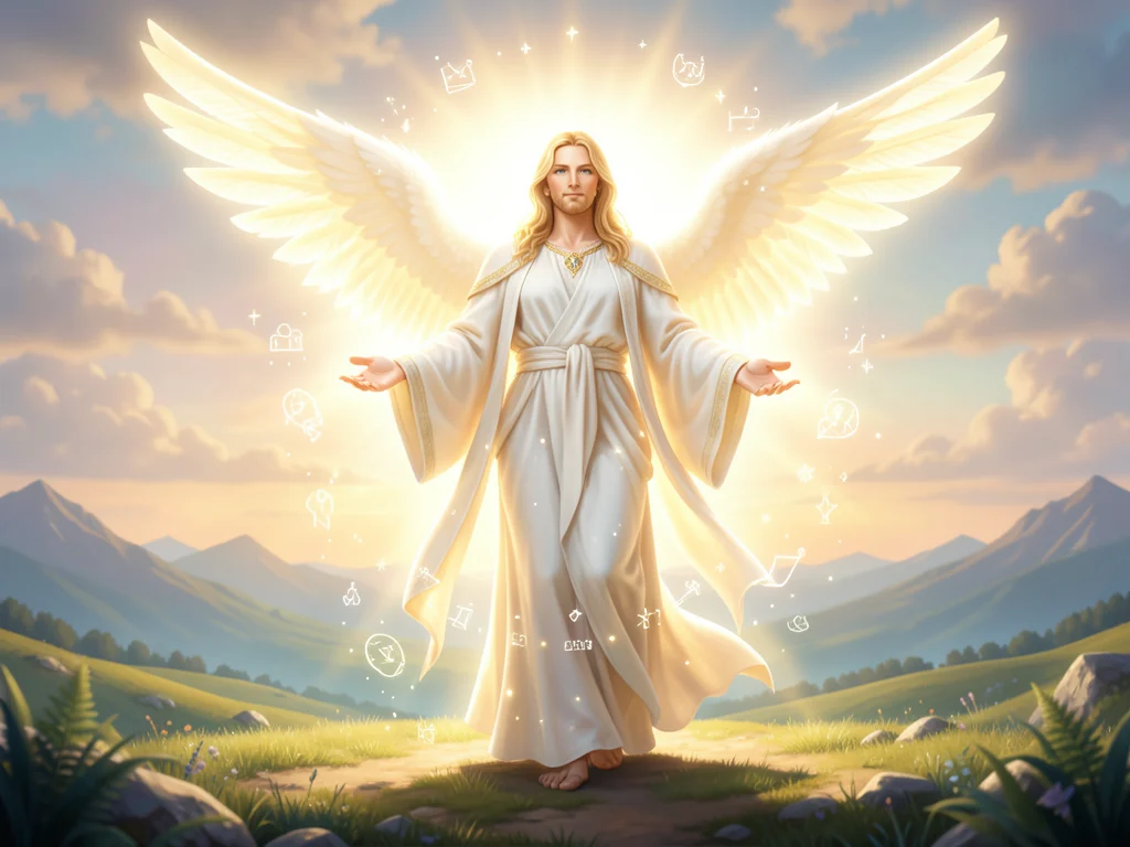 Archangel Raphael's divine protection, a symbol of safety and peace.