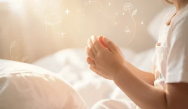 35 Powerful Prayers For A Sick Child: Parent praying for child's recovery.