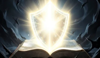 35 Powerful Protection Prayers Against Evil: A divine light shield repelling dark forces.