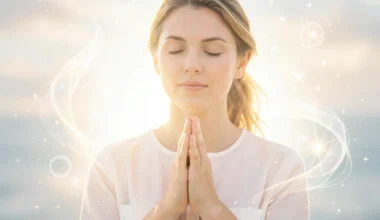 Woman praying for her future husband, symbolizing hope and anticipation.