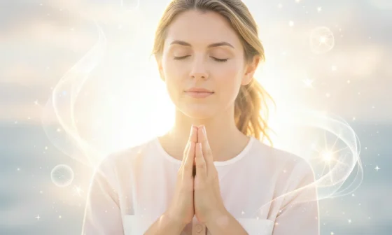 Woman praying for her future husband, symbolizing hope and anticipation.