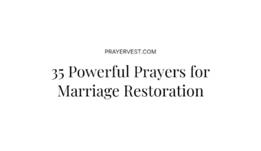 35 Powerful Prayers for Marriage Restoration