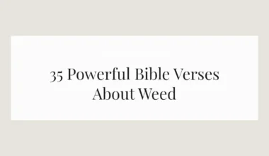 35 Powerful Bible Verses About Weed