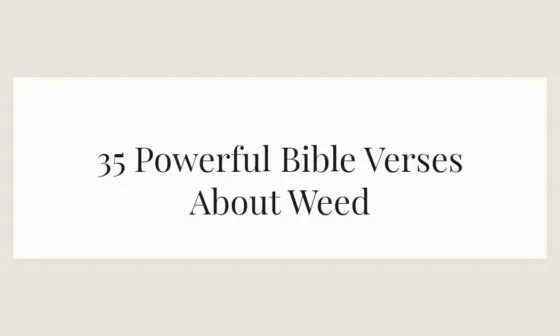 35 Powerful Bible Verses About Weed
