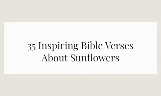 35 Inspiring Bible Verses About Sunflowers
