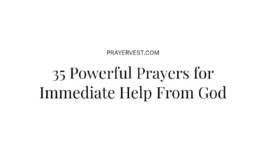 35 Powerful Prayers for Immediate Help From God